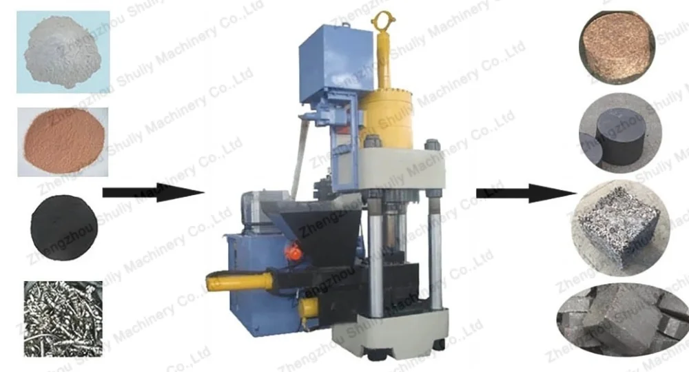 Scrap Metal Chips Briquette Press Machine | Metal Crumbs Briquette Machine 12 Metal crumbs briquetting machine