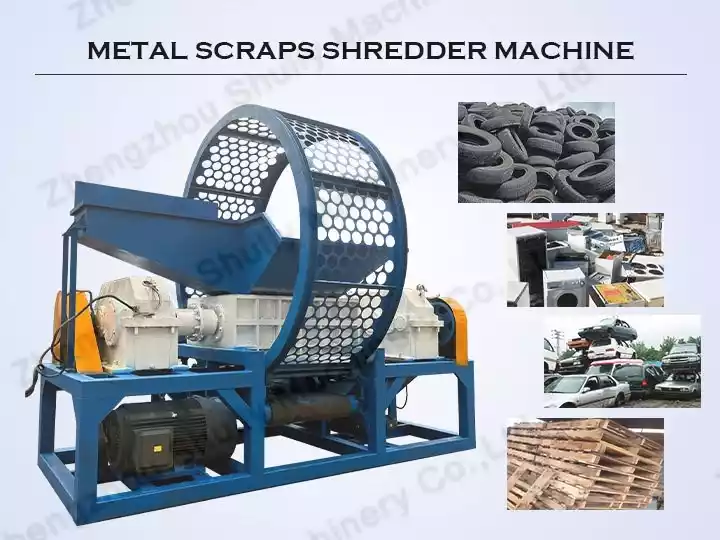 Scrap metal shredder machine | waste tire crushing machine
