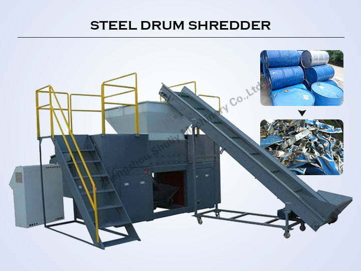 Steel drum shredder | steel barrels crusher