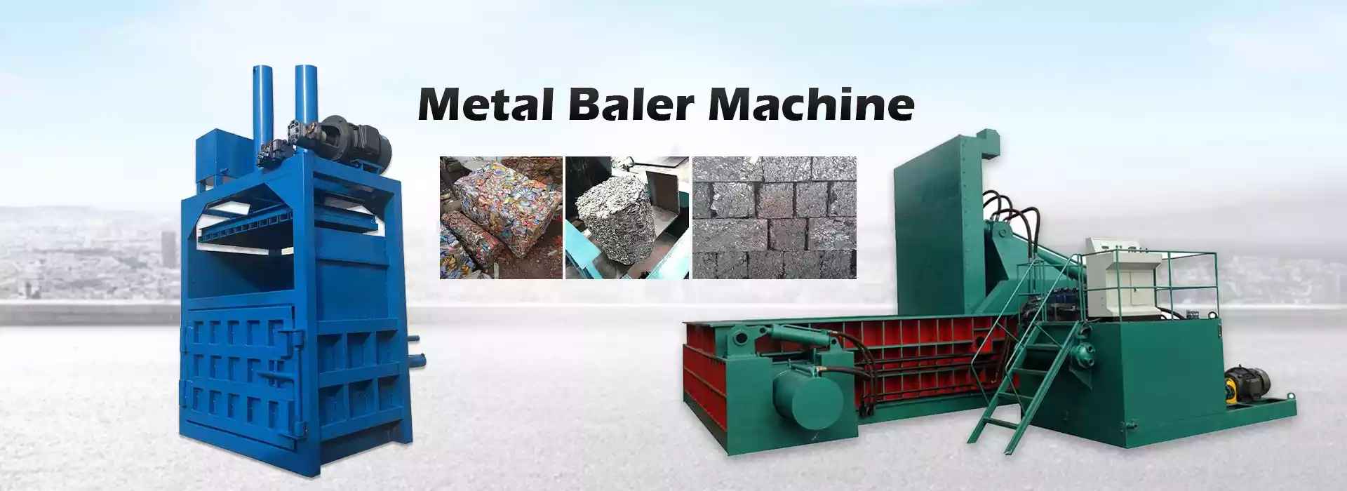 Metal baler machine