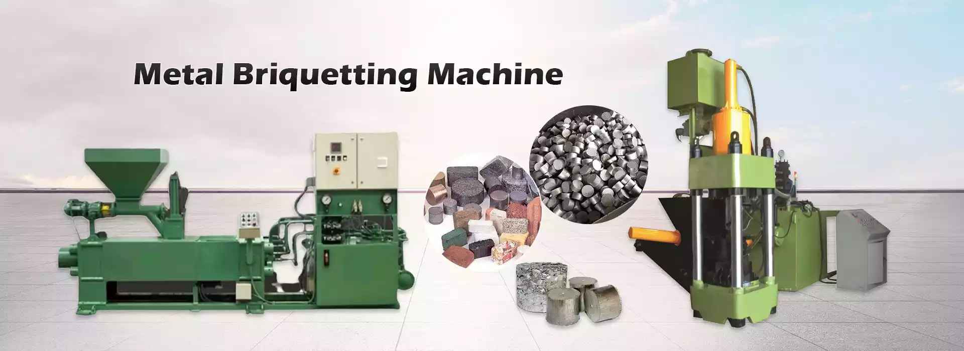 Metal briquetting machine