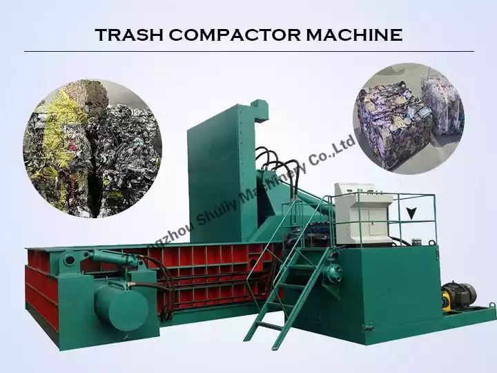 Trash compactor machine | garbage baler machine