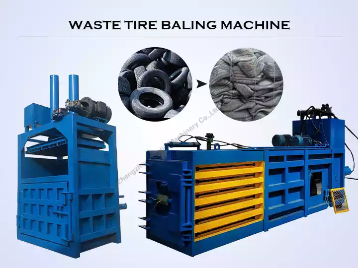 Scrap hydraulic tyre baling machine