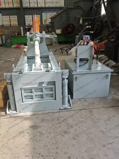 100 Ton Metal Briquette Machine Delivered To Albania 4 Scrap metal baler