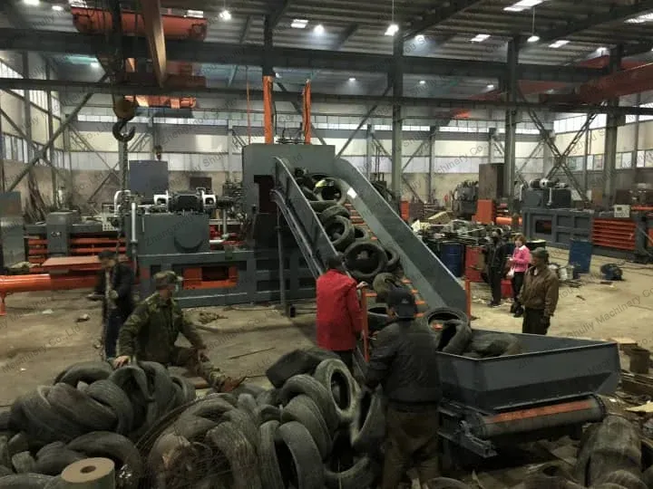 How Much Does A Tire Baler Machine Cost? 7 Testing of tire baling press machine