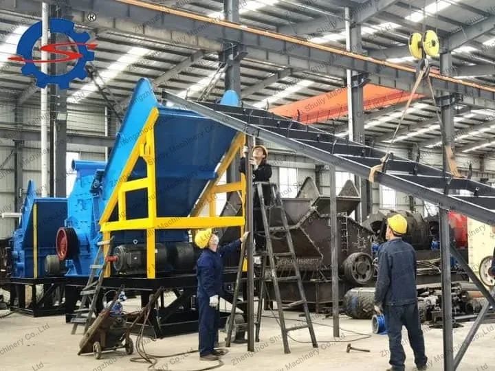 Shuliyスクラップクラッシャー設置現場