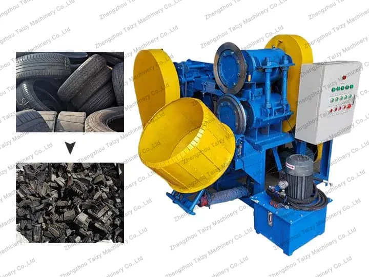 Automatic tire block cutting machine