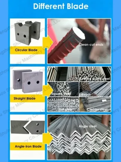 Rebar Cutting Machine 5 Cutting effect of different blades