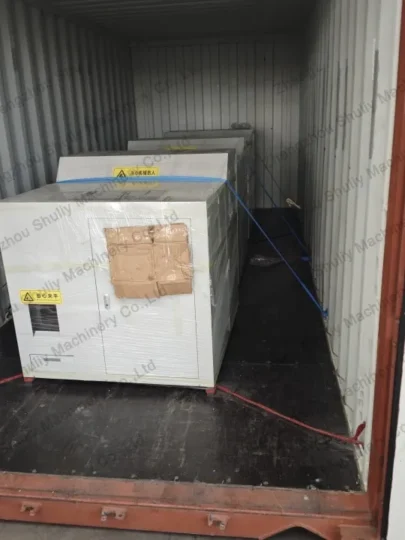 An American Customer Purchased Three Metal Powder Press Machines From Shuliy 2 Metal powder briquette machine container loading