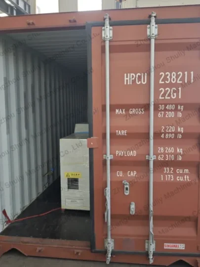An American Customer Purchased Three Metal Powder Press Machines From Shuliy 3 Metal powder briquetting machine container loading