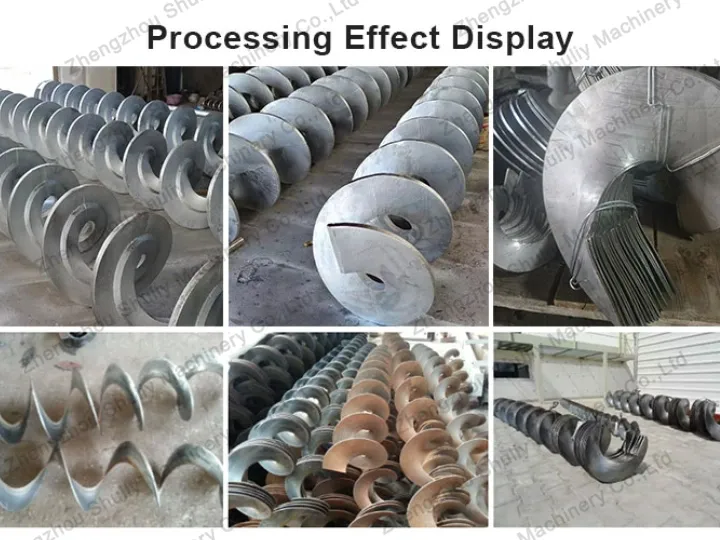 Spiral Blade Forming Machine 4 Processing effect of continuous flight auger machine