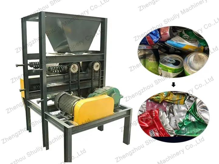 Máquina prensadora de latas de aluminio