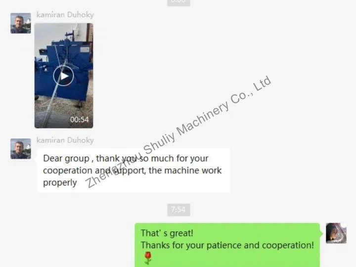 Hanger Making Machine 10 Feedback from clients