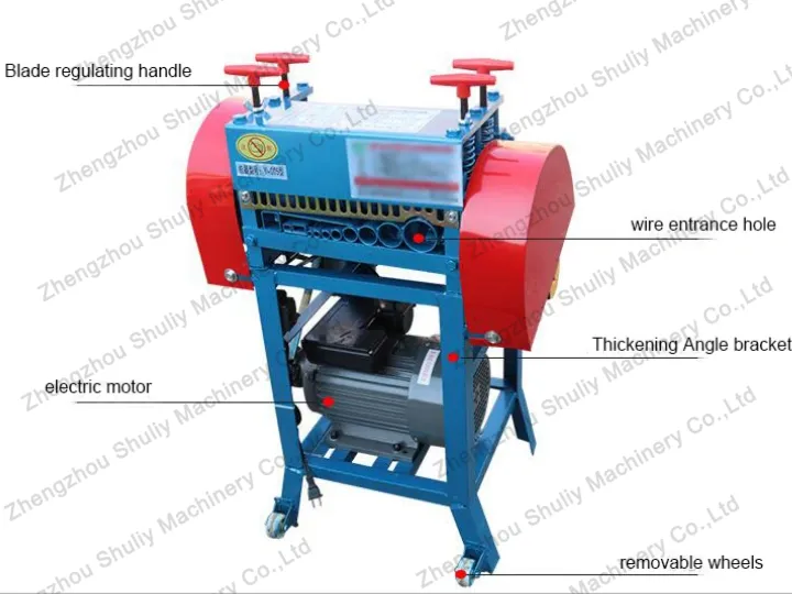 Copper Wire Stripping Machine 3 Structure of cable stripper machine